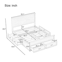 Load image into Gallery viewer, Storage Bed Frame With 6 Drawers
