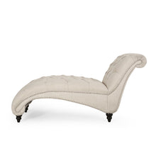 Load image into Gallery viewer, Chaise Lounge With Button Tufted Diamon Stitch
