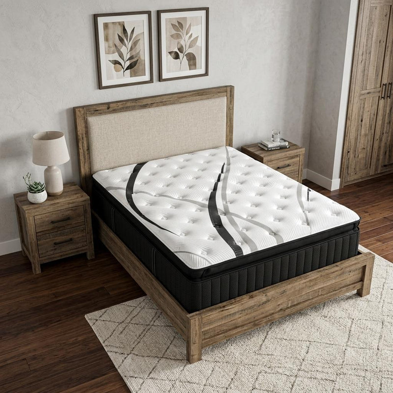 Graphite And Titanium Infused Gel Memory Foam Ultra Plush Hybrid Mattress - Full Double