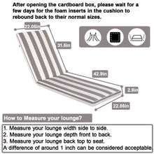 Load image into Gallery viewer, Outdoor Lounge Chair Cushion Replacement Patio Funiture Seat Cushion Chaise Lounge Cushion
