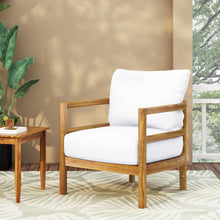 Load image into Gallery viewer, Outdoor Acacia Wood Patio Club Chair, Waterproof Thick Cushion, Deep Seating
