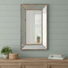 Load image into Gallery viewer, 24" Framed Antiqued Accent Mirror - Silver
