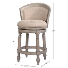 Load image into Gallery viewer, Barrel Back Stool With Swivel
