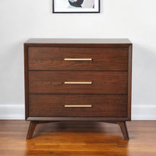 Load image into Gallery viewer, 36" Solid Wood Three Drawer Dresser - Brown
