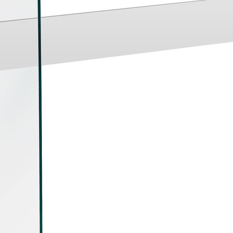 Solid Console Table - White And Clear