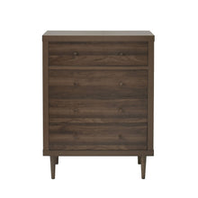 Load image into Gallery viewer, Farhart - Mid Century Modern 4 Drawer Dresser - Walnut
