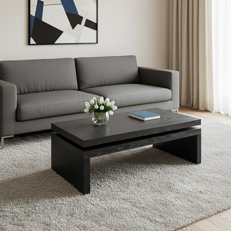 48" Floating Frame Coffee Table - Black