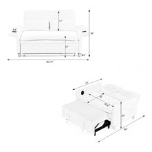 Load image into Gallery viewer, Modern Fabric Multi-Functional Sofa Bed With Adjustable Armrests And Backrests
