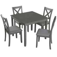 Load image into Gallery viewer, 5 Piece Dining Table Set With 4 Chairs For Kitchen - Gray
