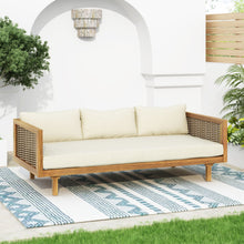 Load image into Gallery viewer, Claremont - 3 Seater Daybed Teak Acacia Wood Water Resistant Cushions
