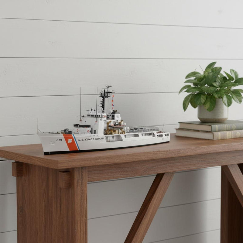 Hand Painted Model Boat (624519) - White