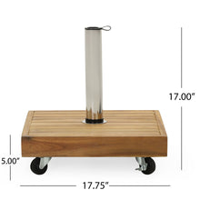 Load image into Gallery viewer, Ralph - Square Umbrella Base - Teak
