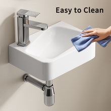 Load image into Gallery viewer, Wall Mounted Bathroom Sink With Faucet And Drain
