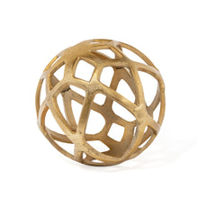 Load image into Gallery viewer, Geo Orb Tabletop Sculpture - Gold

