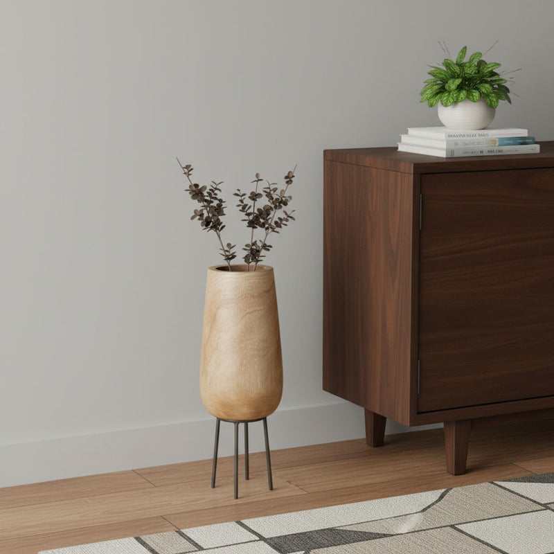 Cylinder Floor Vase - Natural
