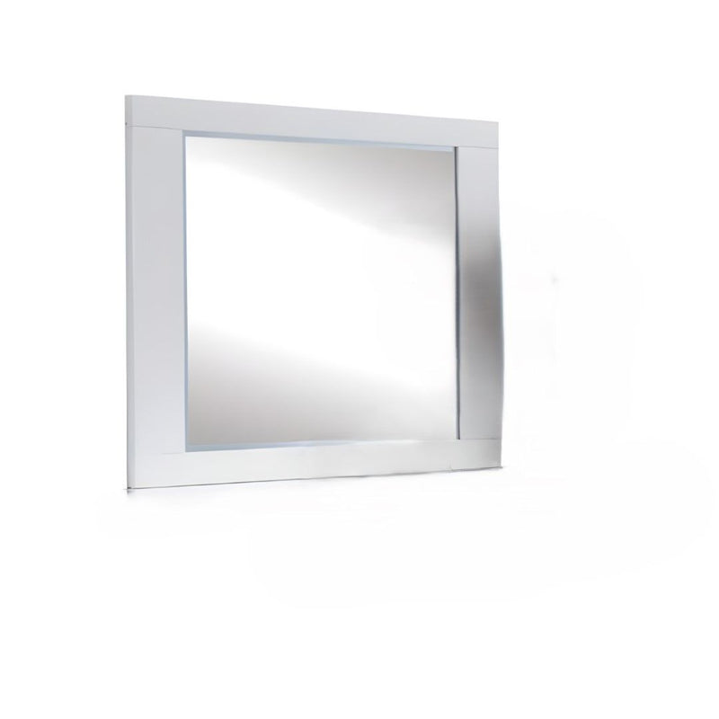 37" Framed Mounted Dresser Mirror - White