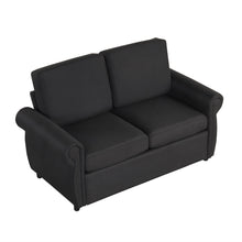 Load image into Gallery viewer, Pull Out Sofa Bed Loveseat Sleeper With Twin Size Memory Mattress With Two USB Ports For Living Room Spaces
