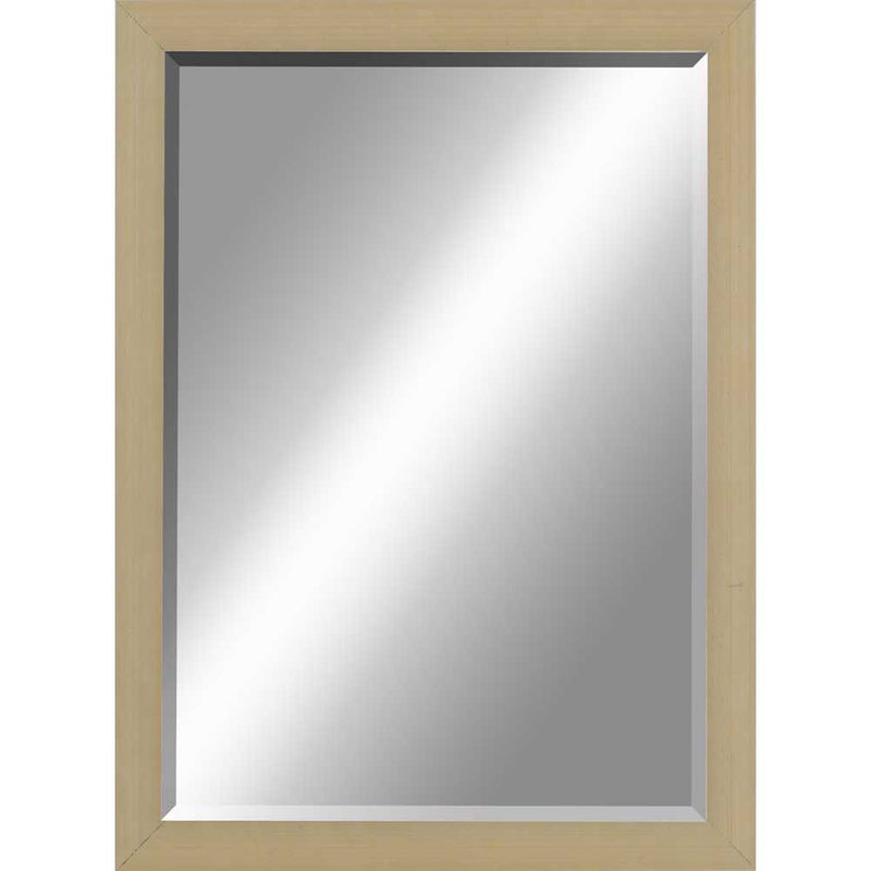 39" Solid Wood Framed Accent Mirror - Silver