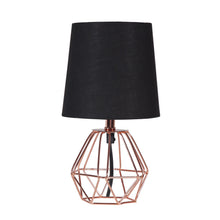 Load image into Gallery viewer, Copper Bedside Table Lamp With Empire Shade - Black

