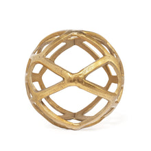 Load image into Gallery viewer, Geo Orb Tabletop Sculpture - Gold
