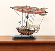 Load image into Gallery viewer, Hand Painted Model Airplane Tabletop Sculpture - Pink / Orange
