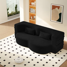 Load image into Gallery viewer, Modern Floor Sofa With 2 Pillows, Twin Size For Living Room
