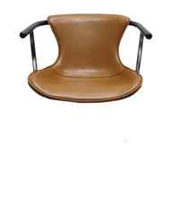 Load image into Gallery viewer, Upholstered Faux Leather Dining Arm Chair - Camel

