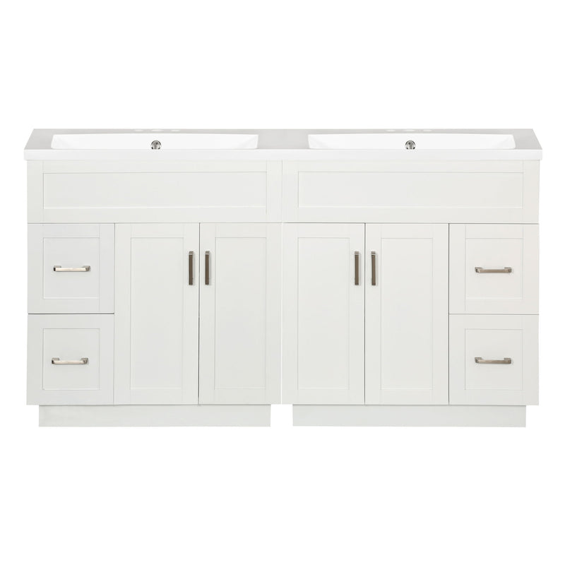 Bathroom Vanity With 2 Doors, 2 Drawers, Adjustable Shelf, Hidden Slides & Soft Close Hinges