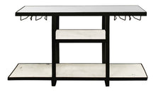 Load image into Gallery viewer, Glass Floor Shelf Console Table With Shelves - White And Black
