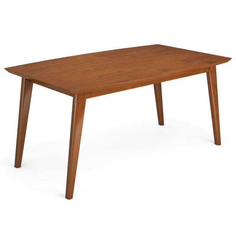 Solid Wood Rectangular Dining Table - Brown