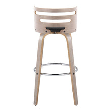 Load image into Gallery viewer, Cosini - Mid Century Modern Fixed Height, Barstool With Swivel With Round Footrest (Set of 2)
