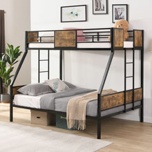 Load image into Gallery viewer, Modern Metal Bunk Bed With Dual Side Ladder And Metal Desig
