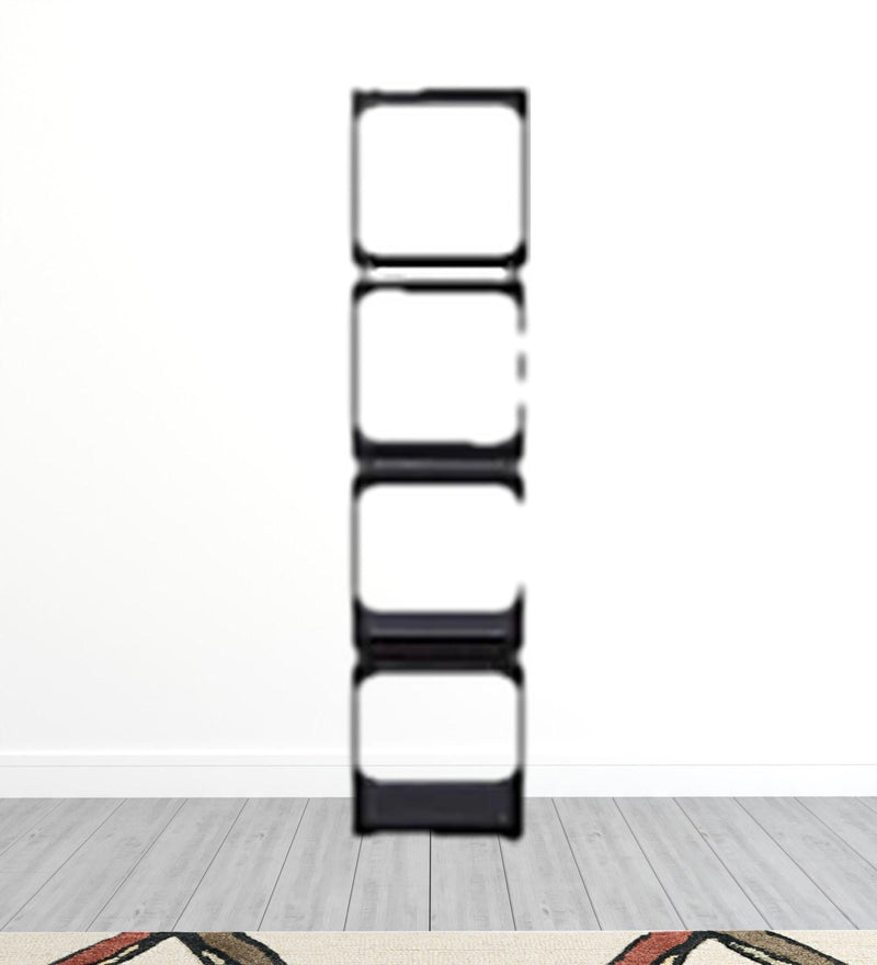 Four Tier Zig Zag Bookcase (490161) - Walnut