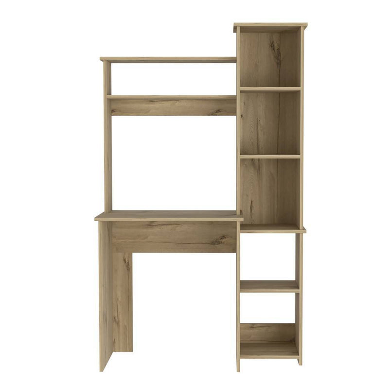 Computer Desk With Hutch - Natural