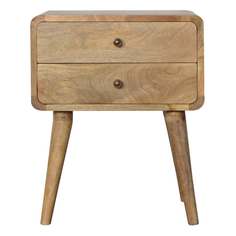 22" Two Drawer Nightstand - Brown