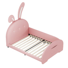 Load image into Gallery viewer, Upholstered Rabbit-Shape Princess Bed With Headboard And Footboard
