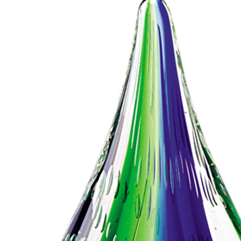 Murano Modern Abstract Tabletop Sculpture (376116) - Clear / Blue / Green