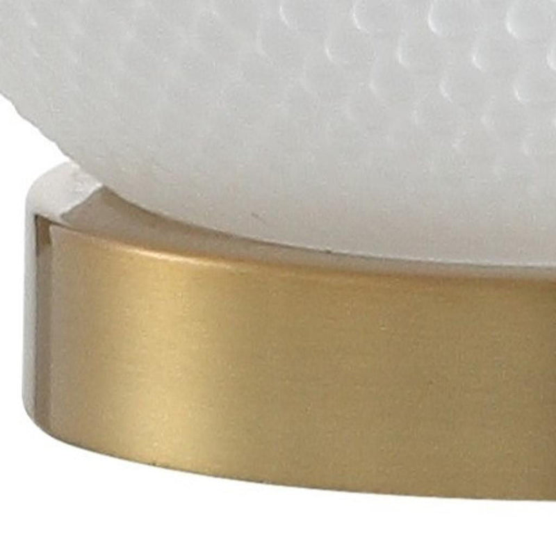 21" Novelty Table Lamp LED With Globe Shade - White