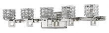 Load image into Gallery viewer, Coralie 5-Light Polished Sconce With Pressed Crystal Shades - Nickel
