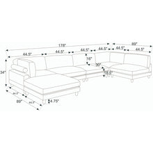 Load image into Gallery viewer, Modern Modular Sectional With Adjustable Back Support
