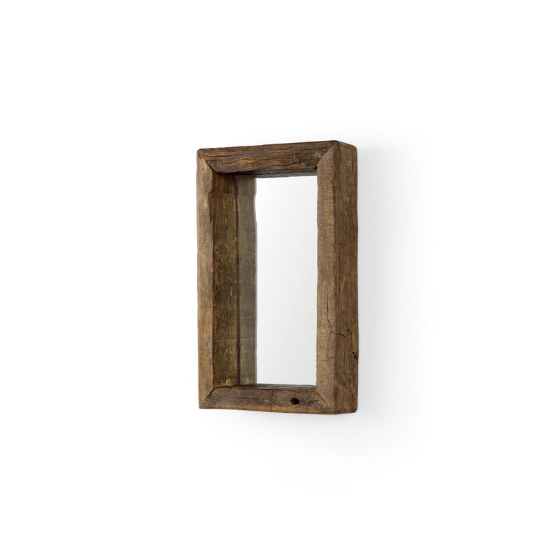 Solid Wood Framed Accent Mirror (729161) - Brown