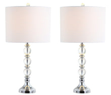 Load image into Gallery viewer, 26" Table Lamps With Drum Shades (Set of 2) - Clear
