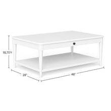 Load image into Gallery viewer, Cocktail Table With Two Storage Drawers And Casters
