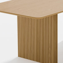 Load image into Gallery viewer, Solid Wood Double Pedestal Base Square Dining Table - Natural
