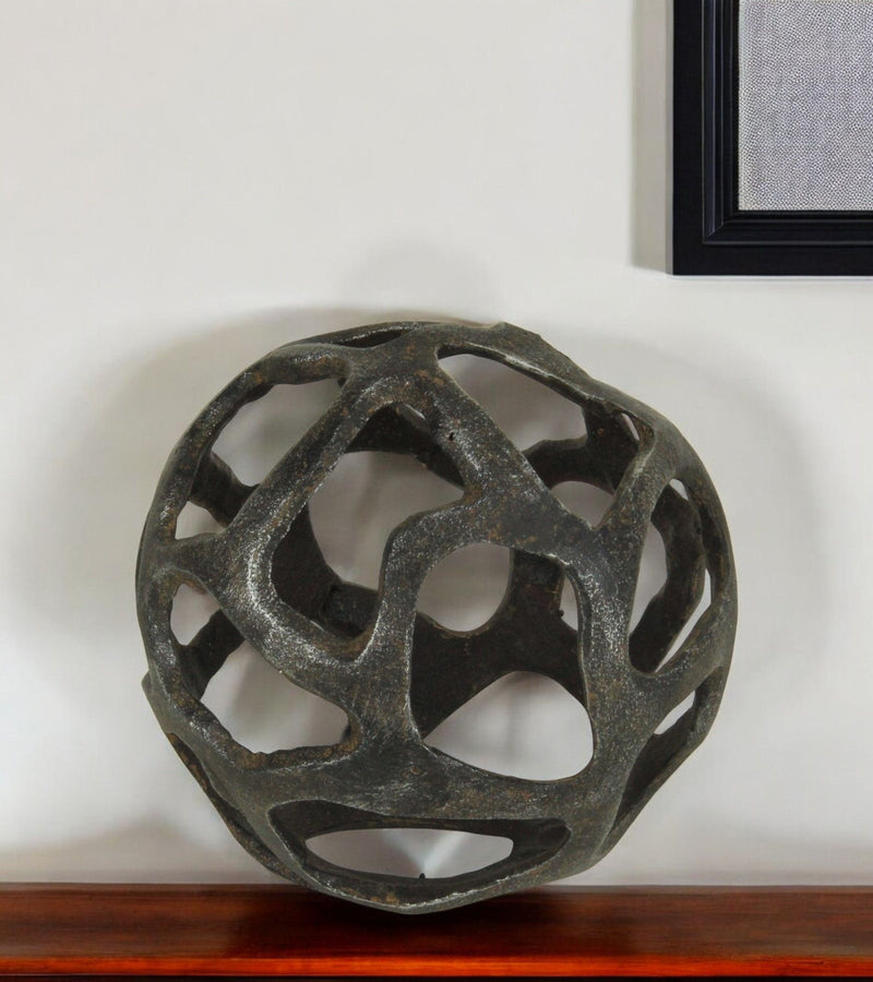 Abstract Decorative Orb - Natural / Black