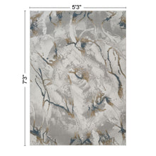 Load image into Gallery viewer, Geometrix - 5'3" X 7'3" Area Rug &amp; Geometric 3D Effect - Ivory / Gray
