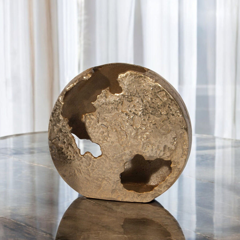 Hammered Round Table Vase (576748) - Gold