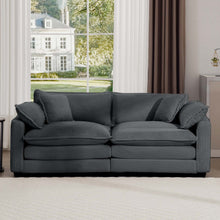 Load image into Gallery viewer, Modern 2 Seater With 4 Pillows, Upholstered Deep Seating Loveseat
