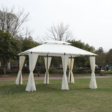 Load image into Gallery viewer, Outdoor Patio Gazebo Tent With Ventilated Double Roof And Sidewall
