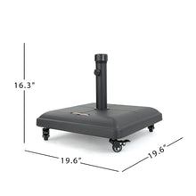 Load image into Gallery viewer, Wheelie - Stylish Square Umbrella Base With Stainless Steel Pole Handle
